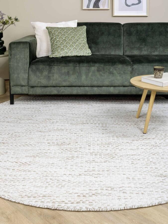 MOMO Rugs Vaasa White Natural Rond 200 rond Vloerkleed