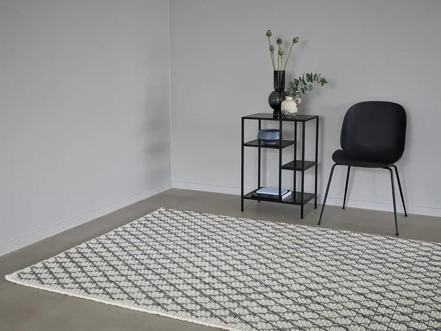 MOMO Rugs Vloerkleed Diamond Charcoal White (outlet) 170x240 cm