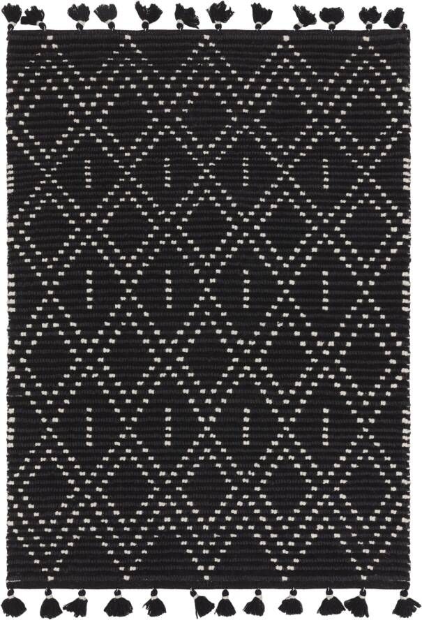 Easy Living Vloerkleed Nepal Boho Black Cream Diamon Rug - Foto 2