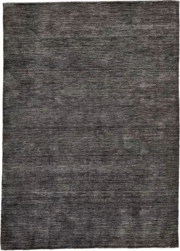 MOMO Rugs Panorama Uni Dark Grey Vloerkleed 140x200 Rechthoek Laagpolig Tapijt Industrieel Antraciet Grijs