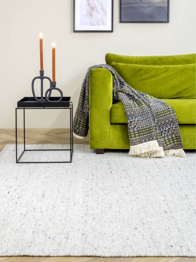 MOMO Rugs Perledo 133 Vloerkleed 130x200 Rechthoek Laagpolig Structuur Tapijt Industrieel Grijs