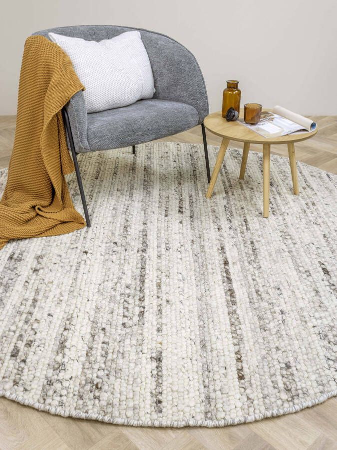 MOMO Rugs Sten Beige Rond Vloerkleed