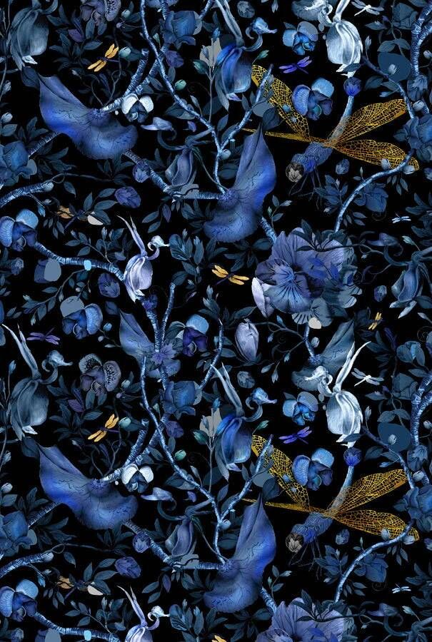 Moooi Carpets Biophilla Blue Black 300x400 cm Vloerkleed