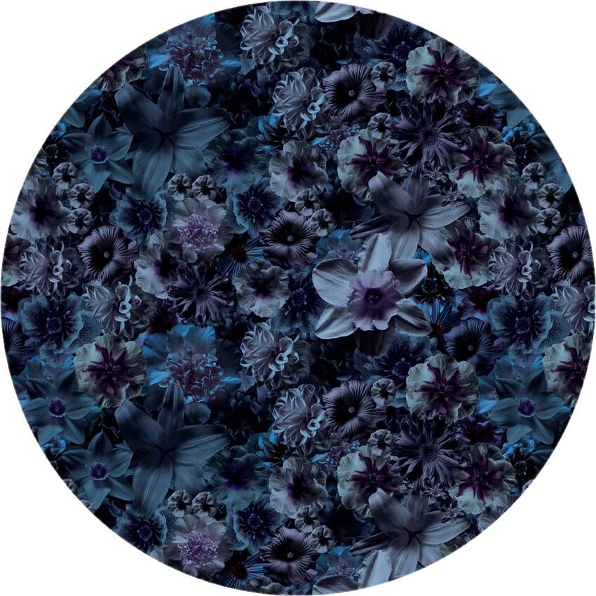 Moooi Carpets Rond Vloerkleed Flowergarden Round Night Low Pile 250 cm rond