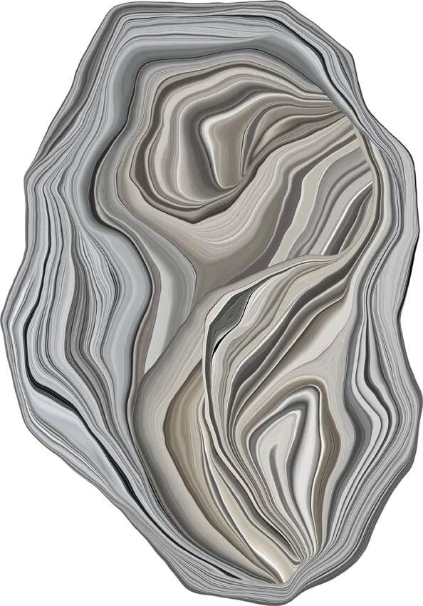 Moooi Carpets Vloerkleed Liquid Layers Flint Rock Soft Yarn