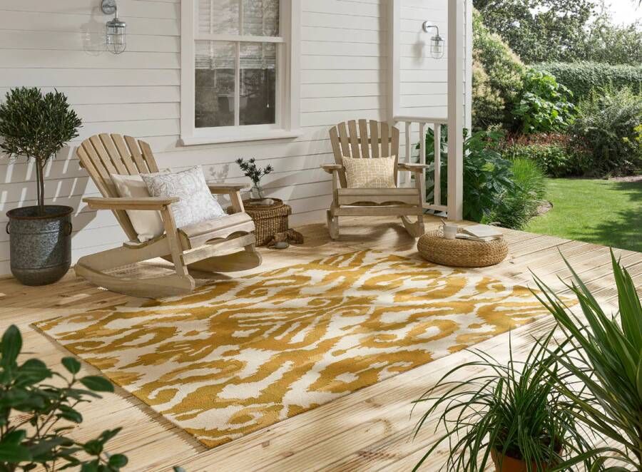 Sanderson Kasuri Ochre outdoor 446203 140x200 cm Vloerkleed