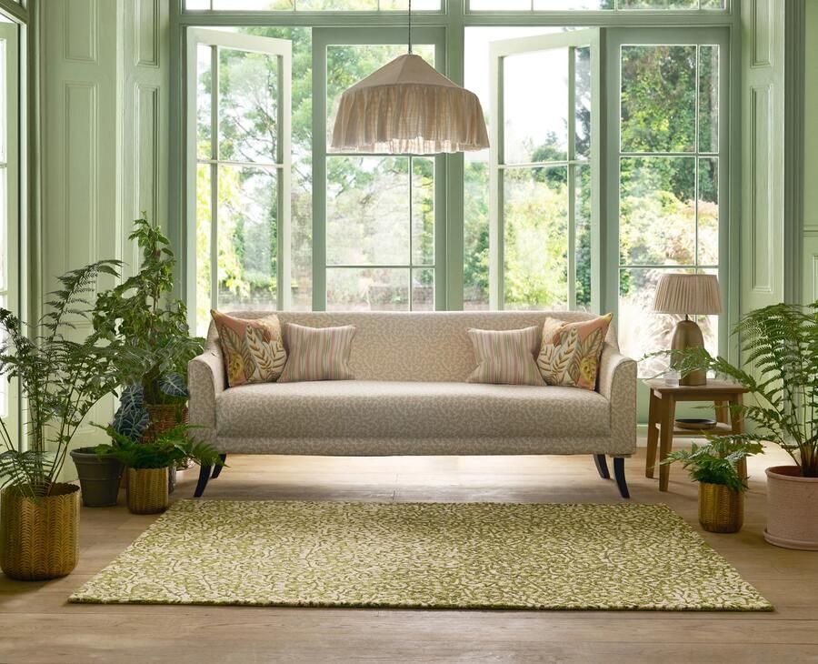 Sanderson Buitenkleed Truffle Olive 446007 Vloerkleed