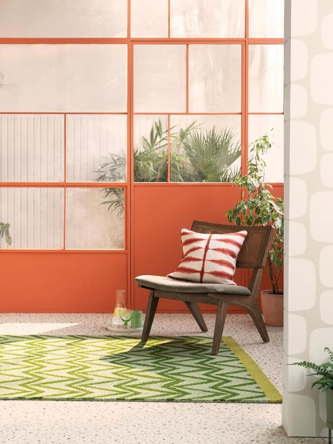 Scion Buitenkleed Dhurrie Green 426307 Vloerkleed