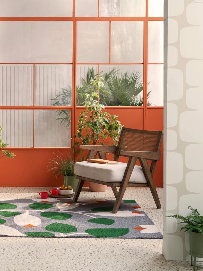 Scion Buitenkleed Rosehip Blue 426718 Vloerkleed