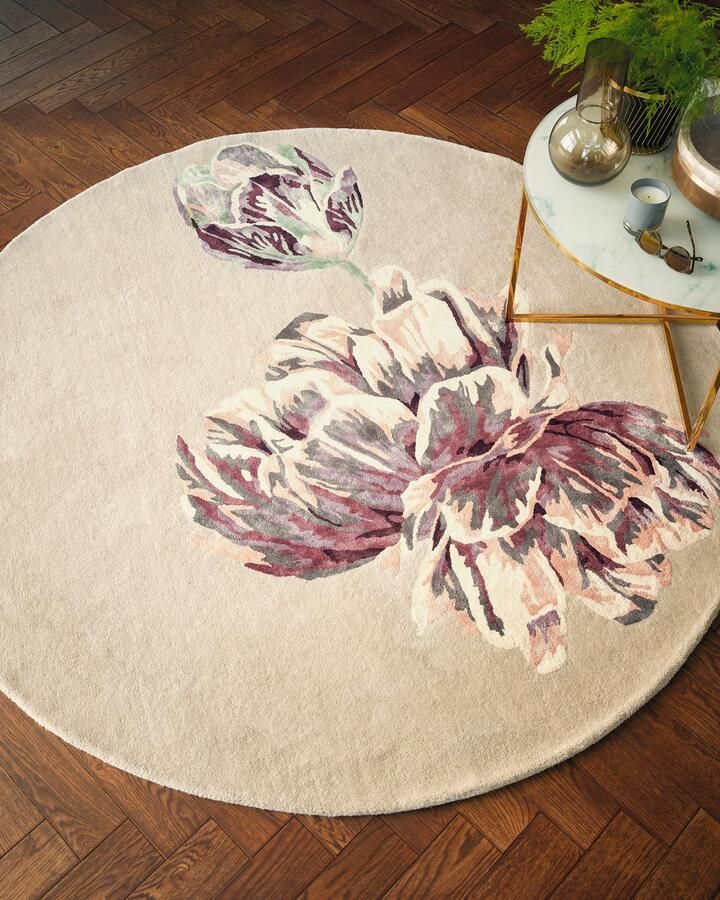 Ted Baker Tranquility Beige 56001 Vloerkleed 140x200 Rechthoek Laagpolig Tapijt Klassiek Beige Paars - Foto 2