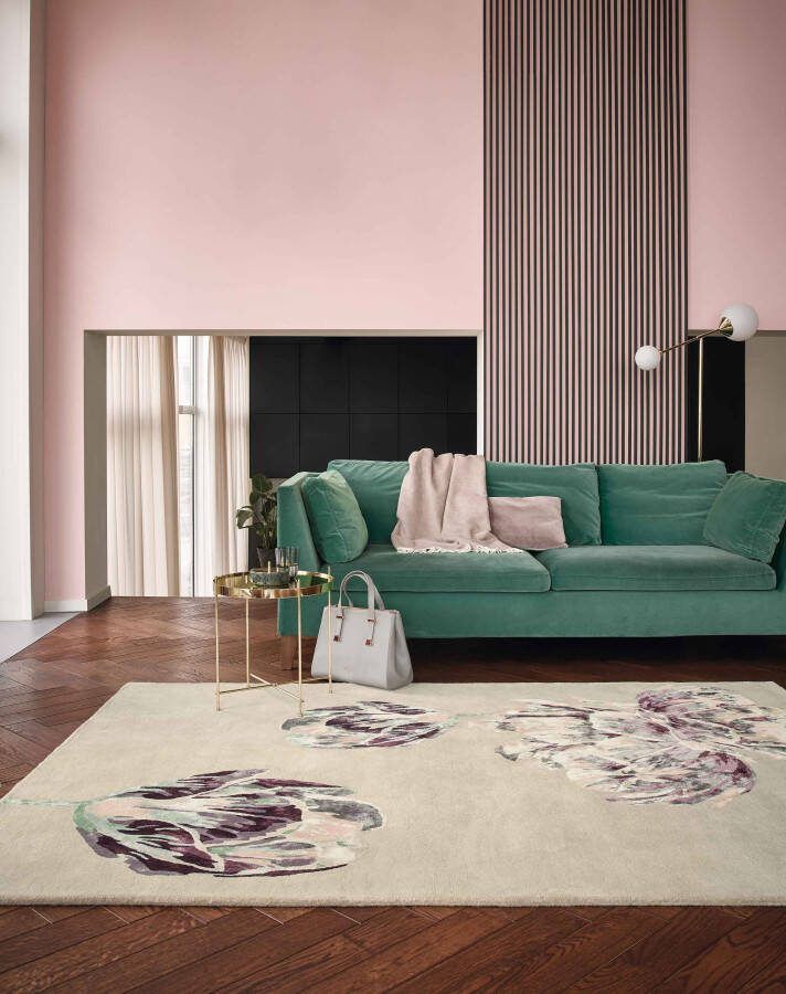 Ted Baker Tranquility Beige 56001 Vloerkleed 250x350 Rechthoek Laagpolig Tapijt Klassiek Beige Paars