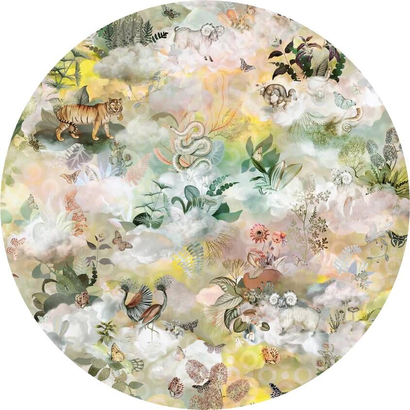 Vloerkledenwinkel Rond Vloerkleed Moooi Vloerkleed Memento Moooi Medley Round Twilight Low Pile 250 cm rond