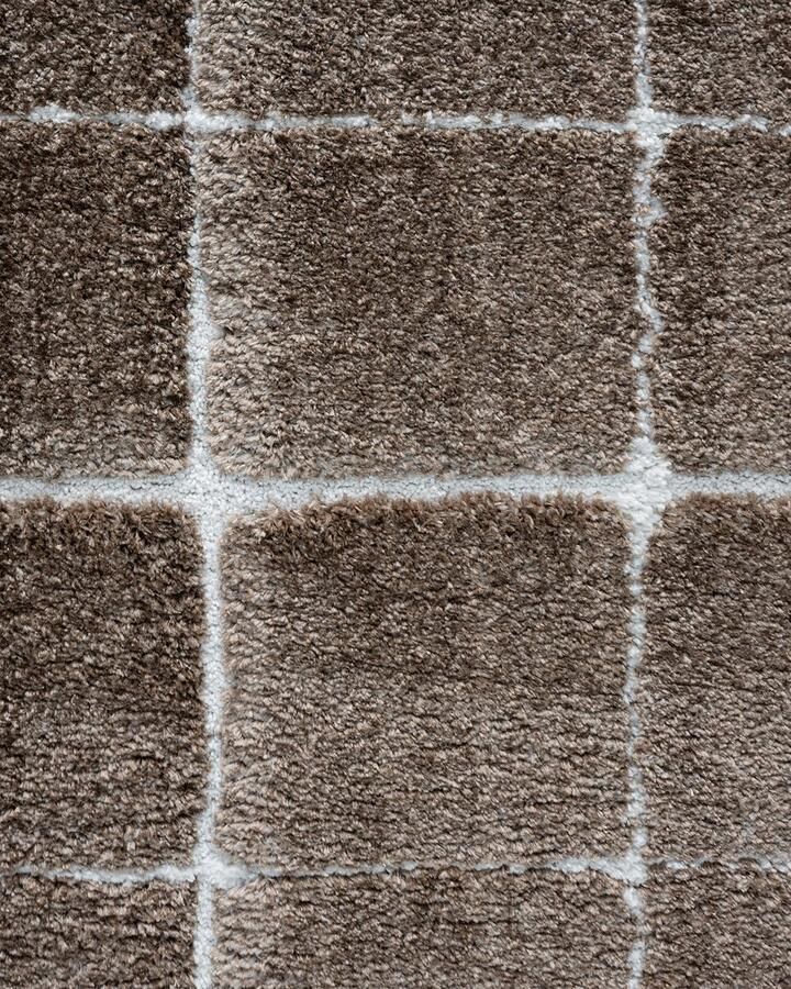 Vtwonen vloerkleed Blocks Warm Brown
