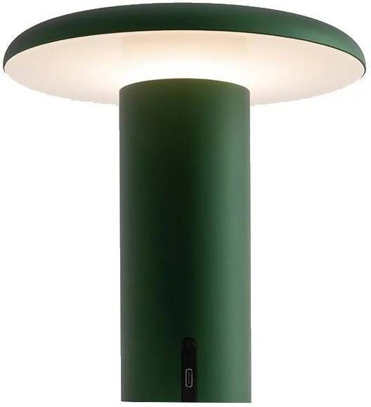 Artemide Takku tafellamp LED oplaadbaar anodized green