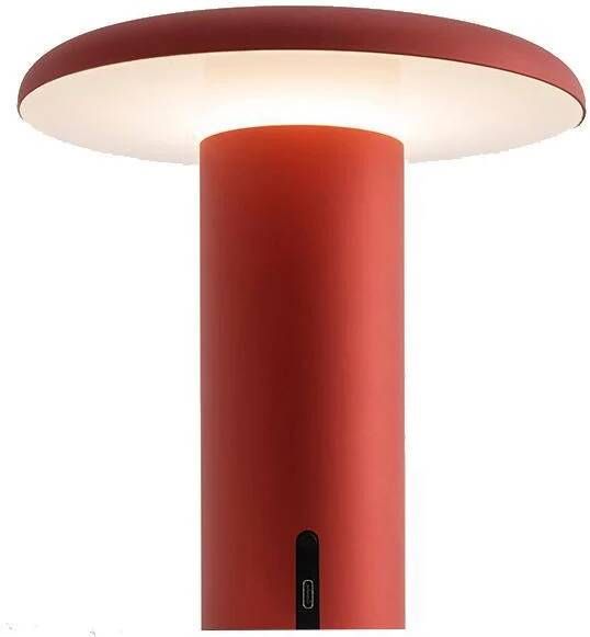 Artemide Takku tafellamp LED oplaadbaar anodized red