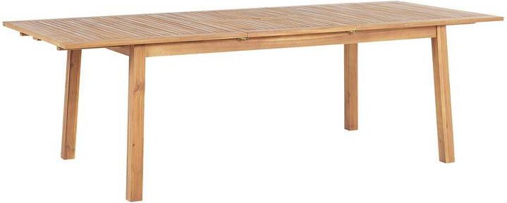 Beliani -CESANA -Tuintafel-Lichte houtkleur-100 x 180|240 cm-Acaciahout