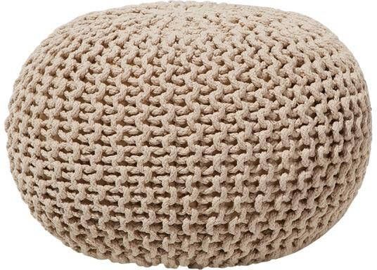 Beliani CONRAD Ottoman Beige Katoen