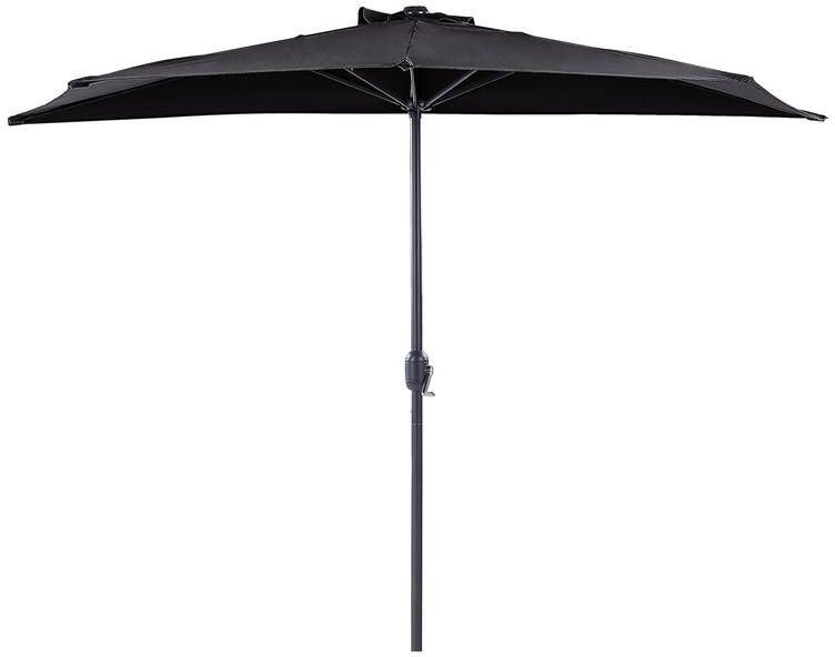 Beliani GALATI Halfronde parasol Zwart 270 cm Polyester