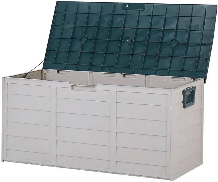 Beliani -LOCARNO-Kussenbox-Grijs|Groen-112 cm-Synthetisch materiaal