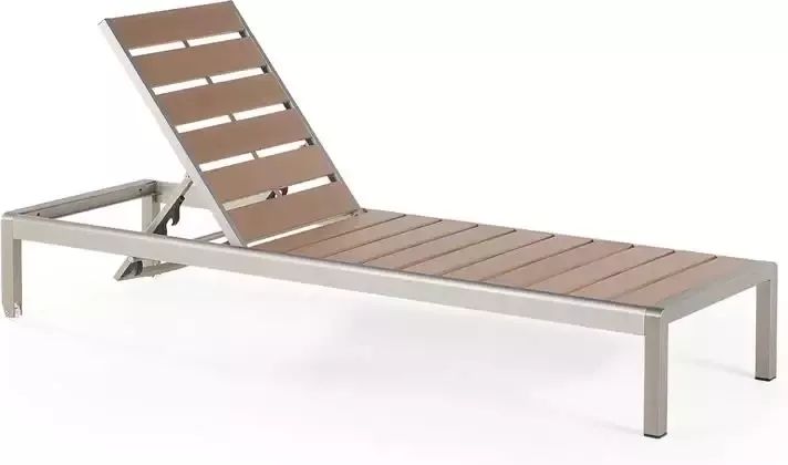 Beliani NARDO Strandstoel Lichte houtkleur Aluminium - Foto 1