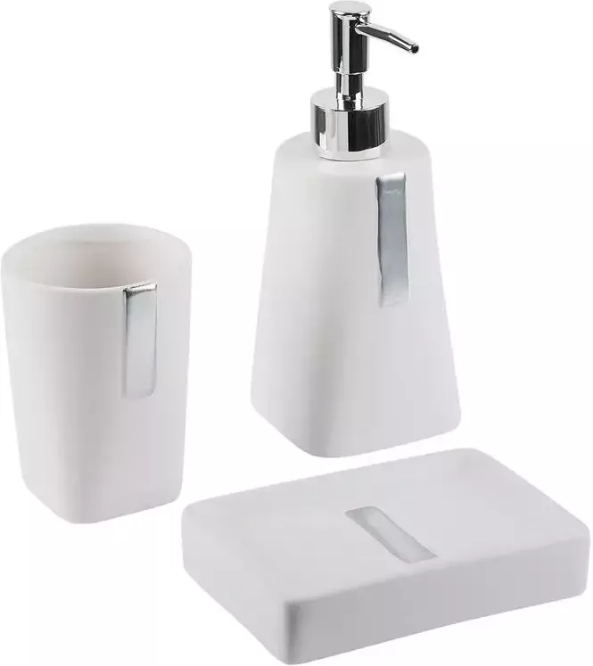 Beliani SONANA Badkamerset Lichtbeige Dolomiet