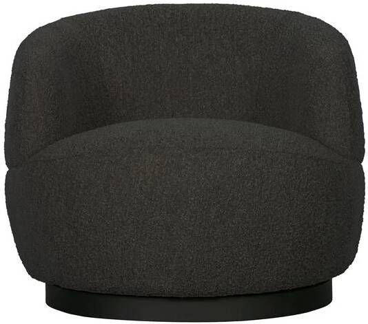 BePureHome Woolly Draaifauteuil Boucle Antraciet 71x84x88
