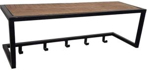 Brix Kapstok Abby Mangohout en Gecoat Staal 26x75x35