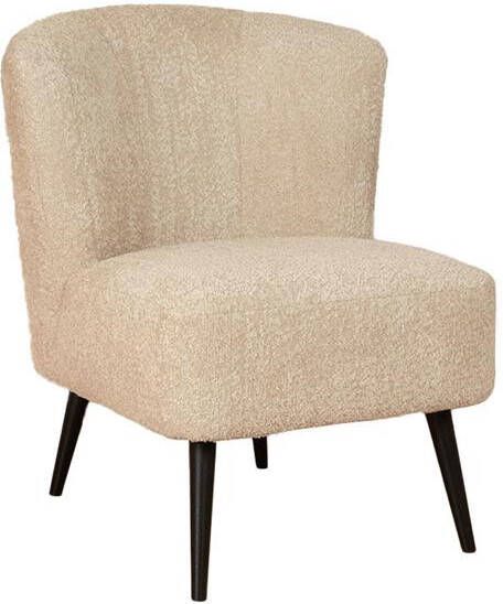 Bronx71 Teddy bouclé fauteuil Lyla taupe