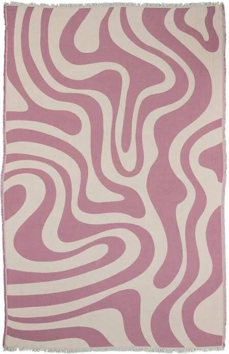 By fonQ Wave Plaid 130 x 200 cm Roze