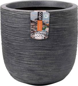 Capi Europe Capi 100% Waste Bloempot Ø 35 cm Terrazzo grijs