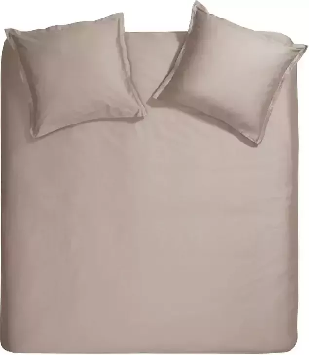 Cinderella dekbedovertrek Uni taupe 200x200 220 cm Leen Bakker