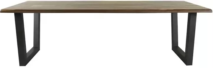 Duverger Cask Eettafel rechthoek 240cm Saja naturel metalen frame donkergrijs