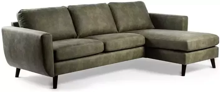 Duverger Savannah Sofa 3-zitbank chaise longue links of rechts stof Savannah groen