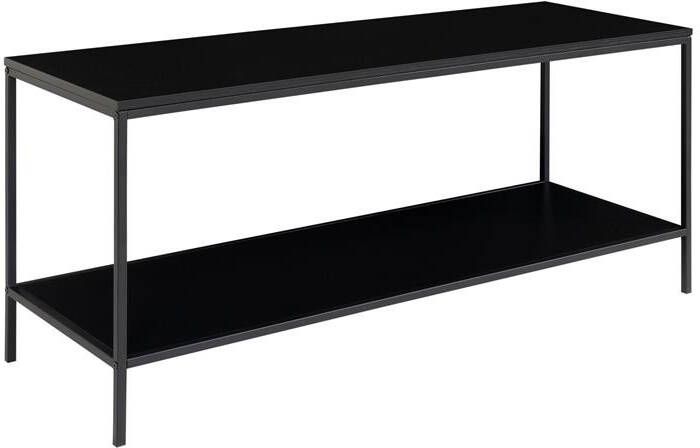 Duverger Scandibasic TV-meubel zwart melamine spaanplaat 2 leggers staal frame zwart 100x45x36cm - Foto 2
