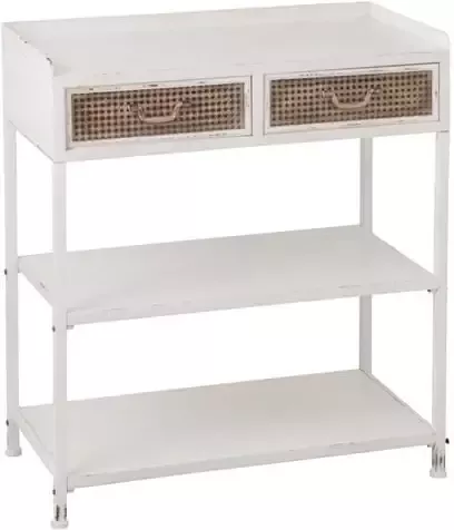 Duverger White Metal Console wit metaal 2 lades 2 leggers