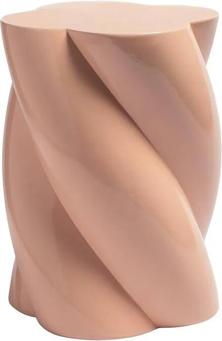 &k amsterdam Pillar Marshmallow Bijzettafel H 40 cm Roze - Foto 4