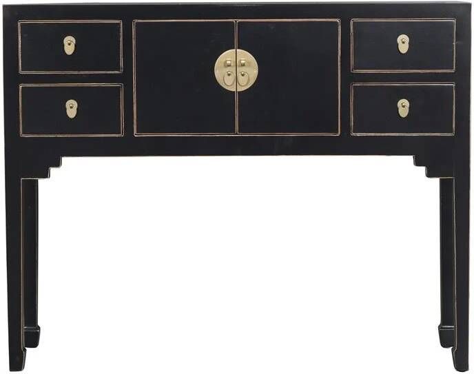 Fine Asianliving Chinese Sidetable Zwart Onyx Black Orientique Collectie B100xD26xH80cm Chinese Meubels Oosterse Kast