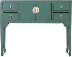 Fine Asianliving Chinese Sidetable Pine Green Orientique Collectie B100xD26xH80cm Chinese Meubels Oosterse Kast