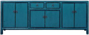 Fine Asianliving Chinese TV Meubel Blauw High Gloss B150xD38xH59cm Chinese Meubels Oosterse Kast