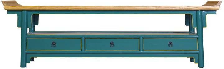 Fine Asianliving Chinese TV-meubel Teal Qiaotou B180xD40xH55cm Chinese Meubels Oosterse Kast