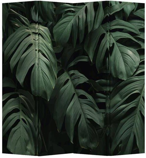 Fine Asianliving Kamerscherm Scheidingswand B160xH180cm 4 Panelen Botanic Leaves