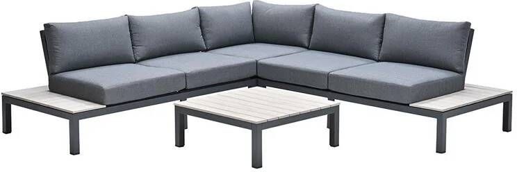 Garden Impressions Aurora loungeset 4-delig donker grijs