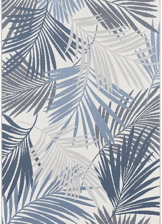 Garden Impressions Buitenkleed Naturalis 200x290 cm palm leaf blue