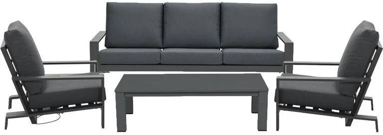 Garden Impressions Coba loungeset 4-delig donker grijs
