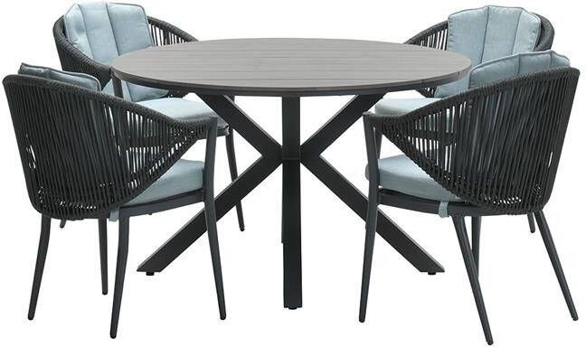 Garden Impressions Kyra tuinset 5-delig mint grijs -Tulli tafel