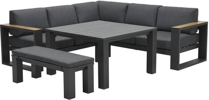 Garden Impressions Plaza lounge dining set 5-delig teaklook
