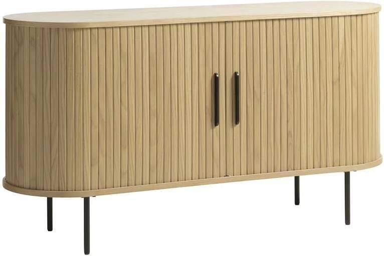 Giga Meubel Giga Living Dressoir Eikenhout Naturel 45x140x76cm Schuifdeuren Nola - Foto 4