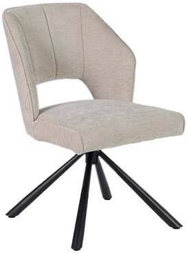 Giga Meubel Eetkamerstoel Beige Draaibaar Textiel Eetkamerstoel Mara - Foto 6