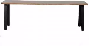 Giga Meubel Eettafel Acaciahout Naturel 160cm Rechthoekig Tafel Lars