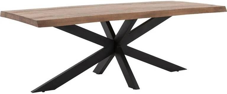 Goossens Eettafel Zida Rechthoekig 200 x 100 cm boomstamblad - Foto 2